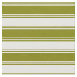 [ Thumbnail: Green and White Lines Fabric ]