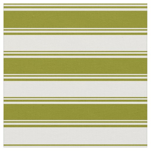 Green and White Lines Fabric