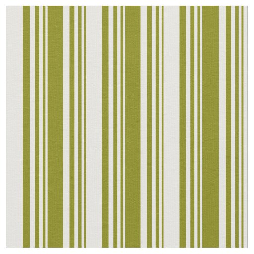 Green and White Lines Fabric