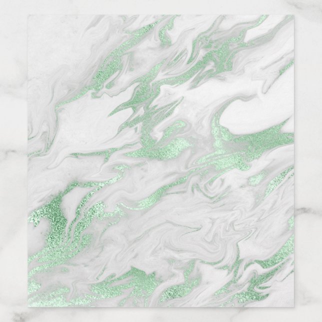 Green and White Marbled Look Envelope Liner (Design)