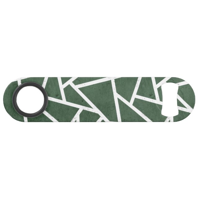 Green and white mosaic pattern bar key (Front (Horizontal))