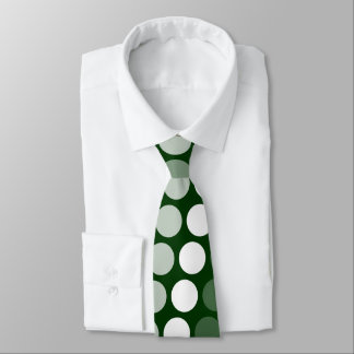 Green and White Multi Polka Dot Tie