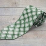 Green and White Neck Tie<br><div class="desc">Transform your holiday season with our exquisite Tie, featuring a stunning watercolor green and white buffalo plaid pattern. This tie radiates timeless elegance and festive charm, making it the perfect accessory for any holiday occasion. Elevate your festive attire and add a touch of sophisticated style. Dive into a world of...</div>