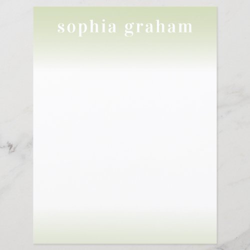 Green and White Ombre Paper