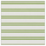 [ Thumbnail: Green and White Pattern of Stripes Fabric ]