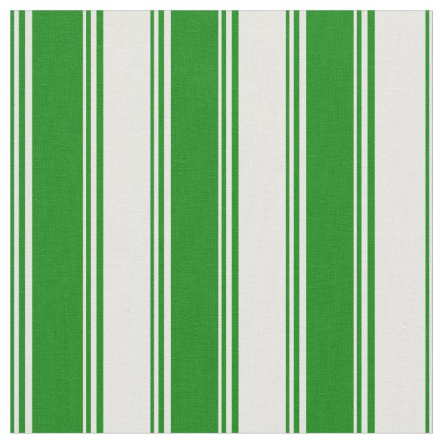 Green and White Pattern of Stripes Fabric (Close Up)