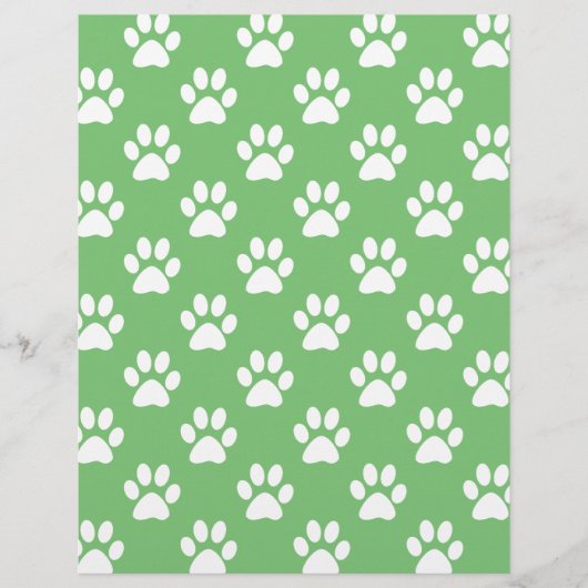 Green and white paws pattern (Front)