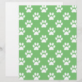 Green and white paws pattern (Front/Back)
