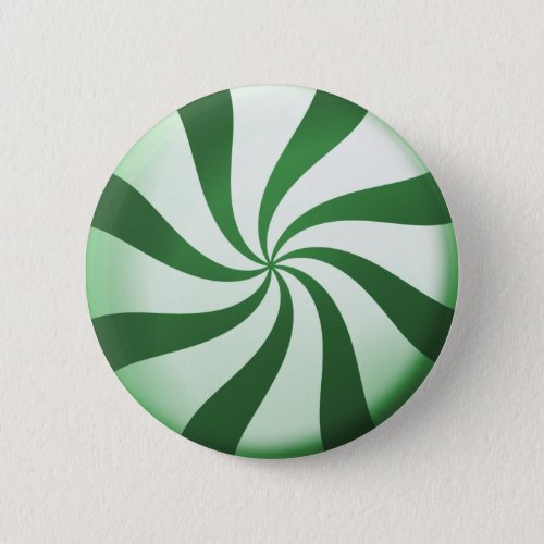 Green and White Peppermint Candy Button