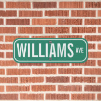Green and White Personalized Family Name Easy