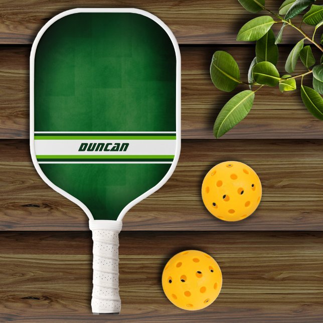 Green and White Personalized Pickleball Paddle (Creator Uploaded)