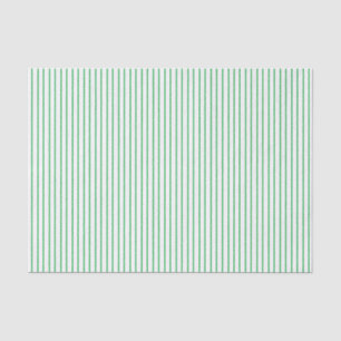 Green and White Pinstripe Tissue Paper