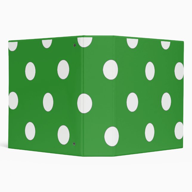 Green And White Polka Dot Keepsake Binder (Background)