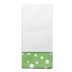 Green and White Polka Dot Napkins Set