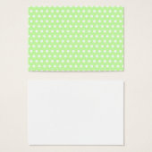 Green and White Polka Dot Pattern. Spotty. (Front & Back)
