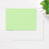 Green and White Polka Dot Pattern. Spotty. (Desk)