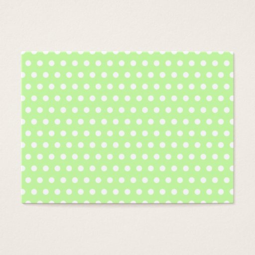 Customizable Green and White Polka Dot Pattern. Spotty. Business Card Template