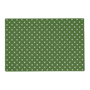 Green  And White Polka Dot  Placemat
