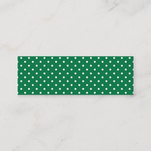 Green and White Polka Dots Business Card Templates