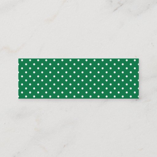 Customizable Green and White Polka Dots Business Card Templates