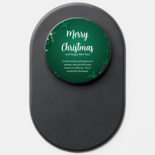 Green and White Simple Christmas Day Best Custom  PopSocket