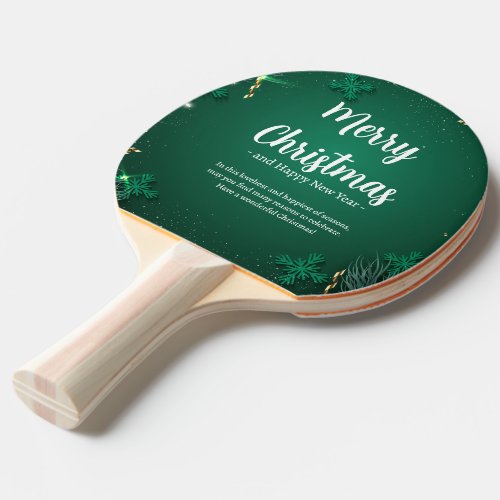 Green and White Simple Christmas Day Best  Ping Pong Paddle