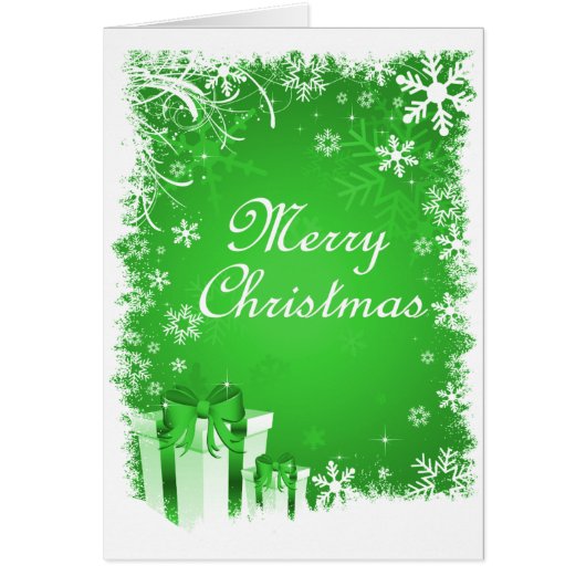 Green and White Snowy Christmas (Front)