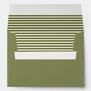 Green and White Striped Envelope