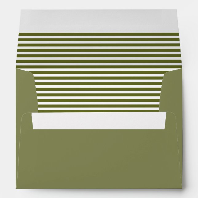 Green and White Striped  Envelope (Back (Bottom))