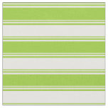 [ Thumbnail: Green and White Striped Pattern Fabric ]