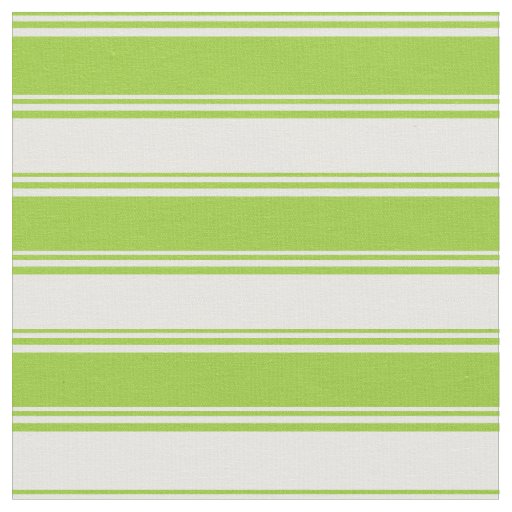 Green and White Striped Pattern Fabric