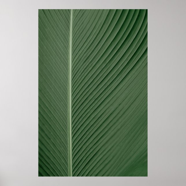 Green and white striped textile poster (Front)