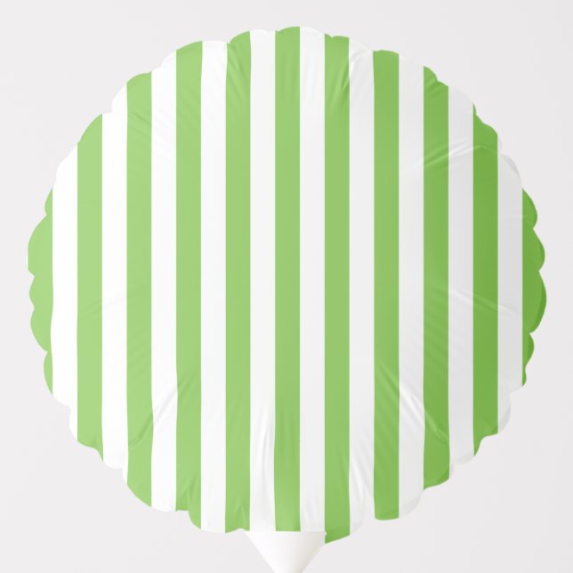 Green and White Stripes Balloon (Front)