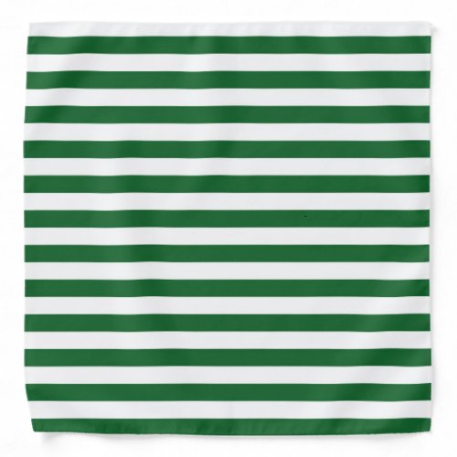 Green and White Stripes Bandana