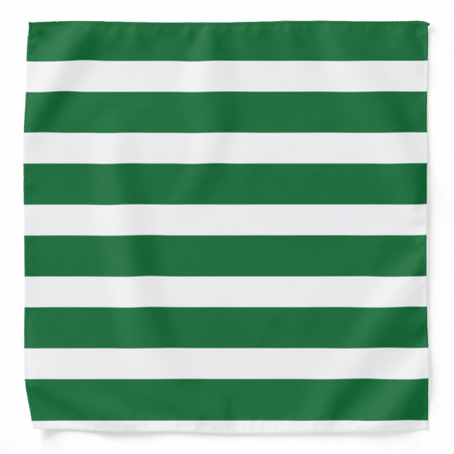 Green and White Stripes Bandana (Front)