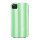 Green and White Stripes Case-Mate iPhone Case (Back)