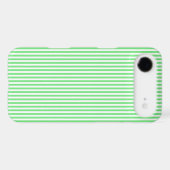 Green and White Stripes Case-Mate iPhone Case (Back (Horizontal))