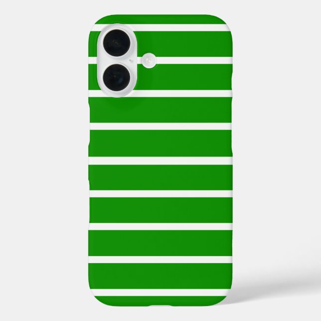 Green and White Stripes Design Case-Mate iPhone Case (Back)