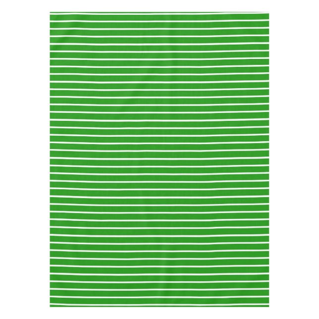 Green and White Stripes Design Tablecloth (Front)