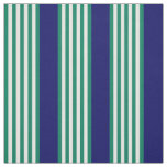 Green and white stripes pattern with navy blue fabric