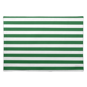 Green and White Stripes Placemat