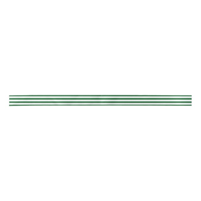 Green and White Stripes Ribbon (Front)