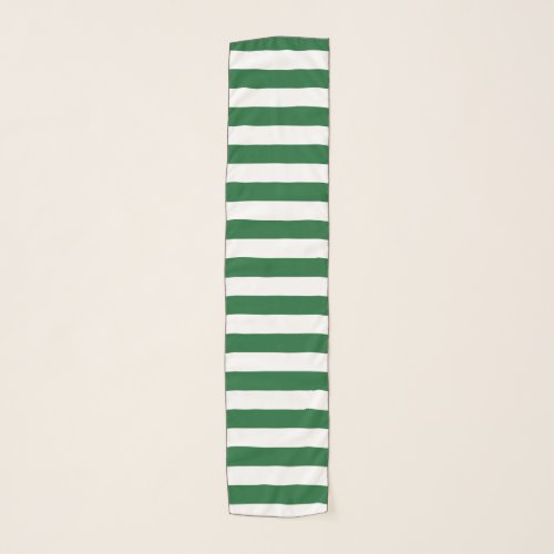 Green and White Stripes Scarf