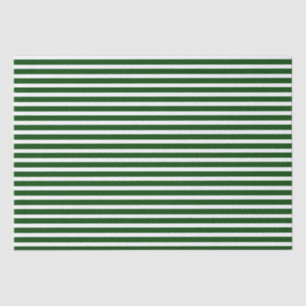 Green and White Stripes Tissue Paper