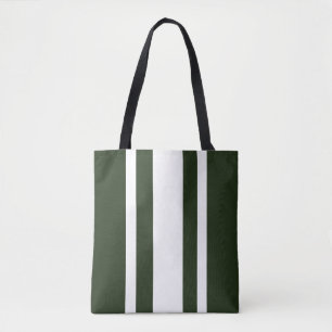 Green And White Stripes    Tote Bag
