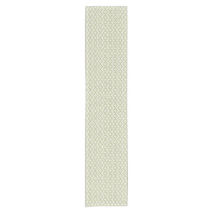 Green and White Trailhead Diamond Short Table Runner