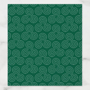 Green and White Triple Spiral Envelope Liner