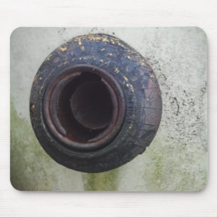 green and white vintage truck gas mouse pad