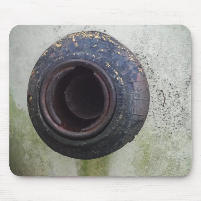 green and white vintage truck gas mouse pad (Front)