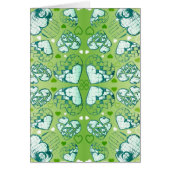Green and white Whimsical Romantic Hearts pattern (Front)